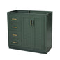 Retro Style Bathroom Vanity, 3 Drawers & Soft Closing Doors
