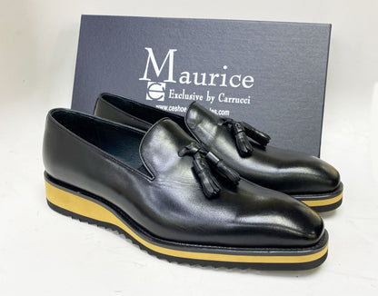 Maurice Calfskin Tasseled Loafer - Black