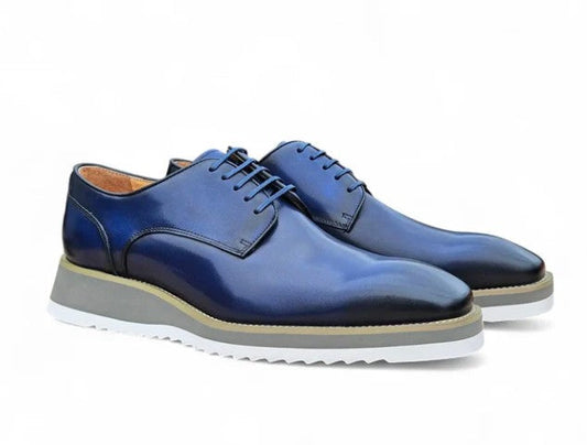 Carrucci Derby Calfskin - Navy