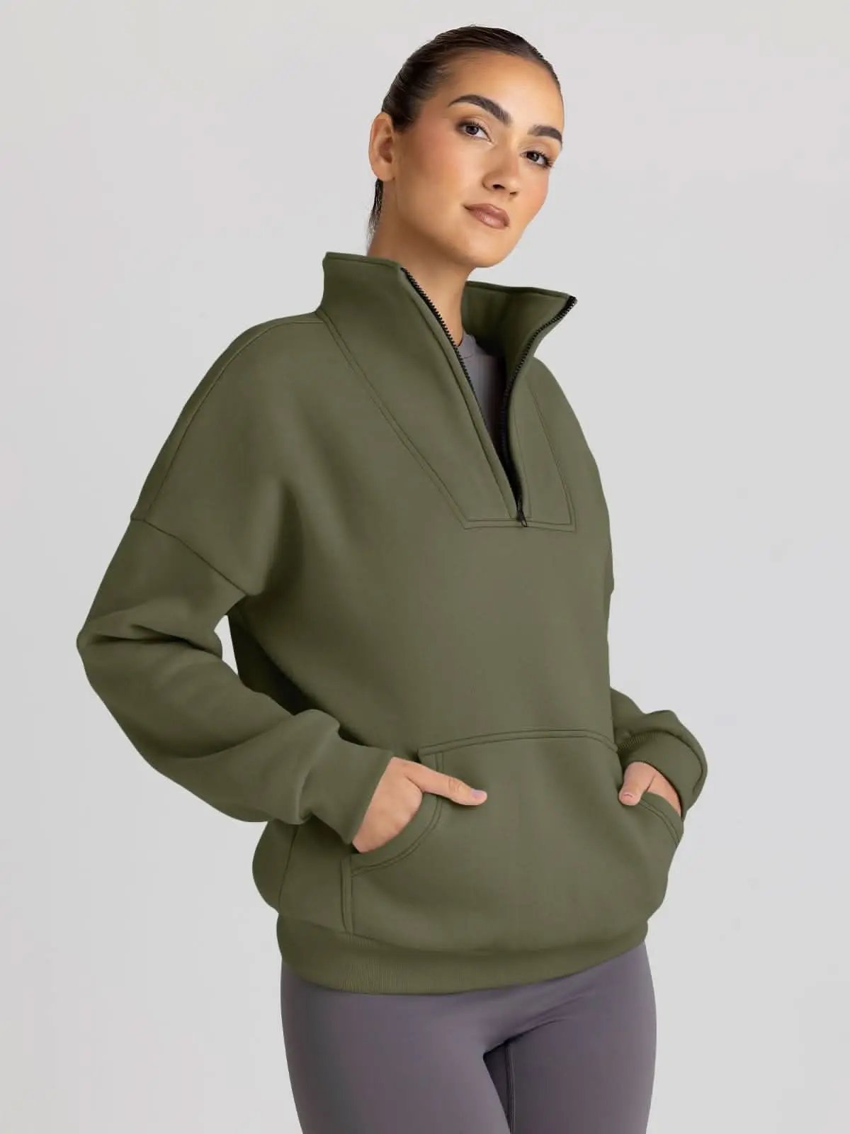 Oversized Half Zip Sweatshirt Cozy by Love Salve