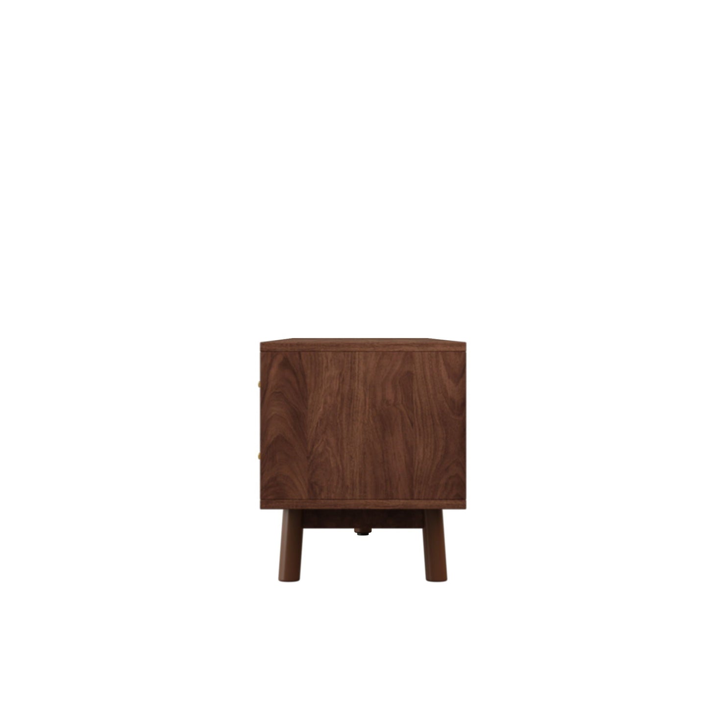 70" TV Stand With Doors For TVs Up To 80", Media Console With 4 Drawers & Cable Holes - Dark Brown