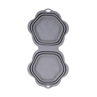 Foldable Silicone Dog Food Bowl For Pets