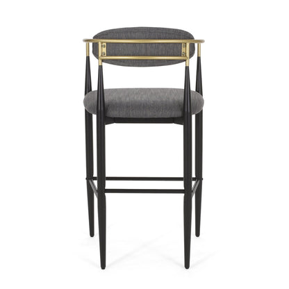 Upholstered Bar Stools With Backs For Kitchen Island (Set of 2)