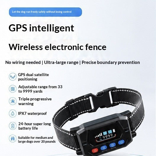 Smart GPS Wireless Fence & Tracking Training Collar