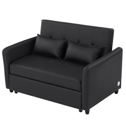 Convertible Sleeper Sofa Bed With 3 USB Ports