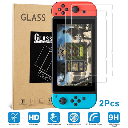 2 Pack Screen Protector Tempered Glass Screen Saver HD Anti-Scratch for Nintendo Switch_x000B__x000B_6.2 Inch Protector Film