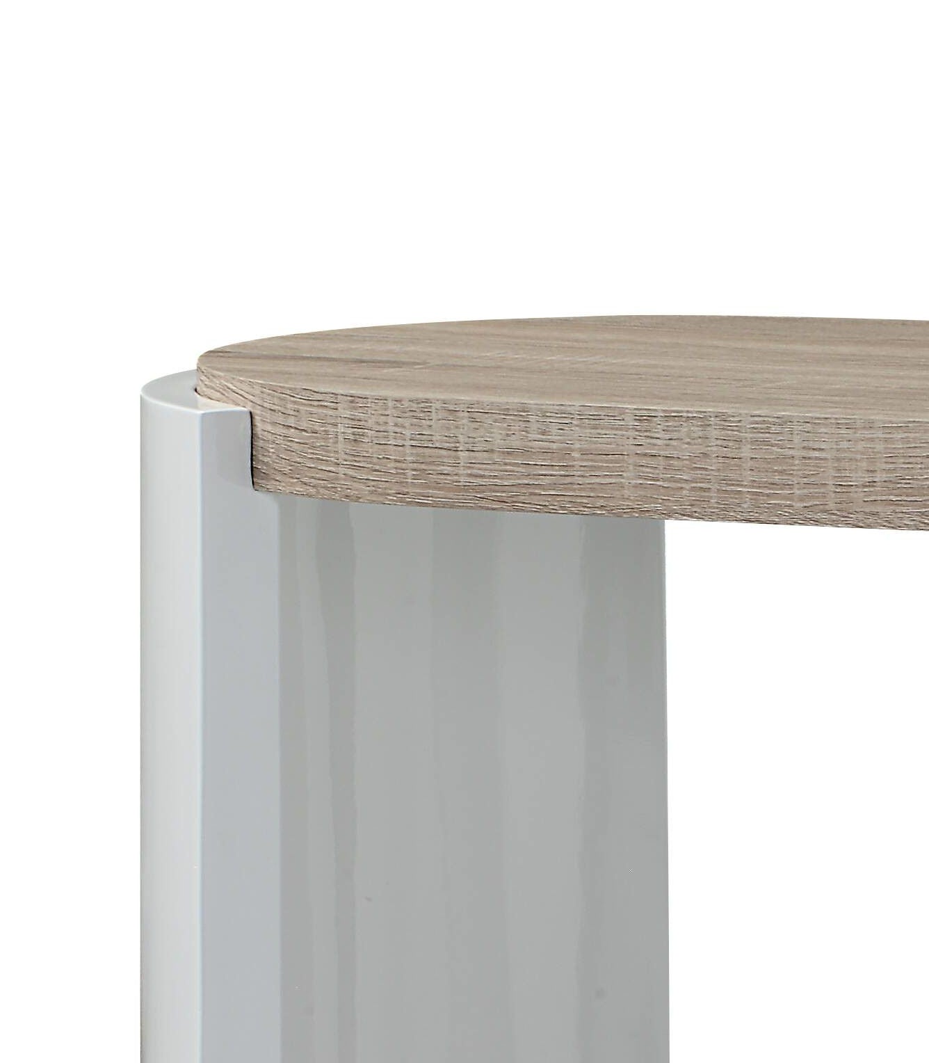 Zoma High Gloss Sofa Table - Oak / White