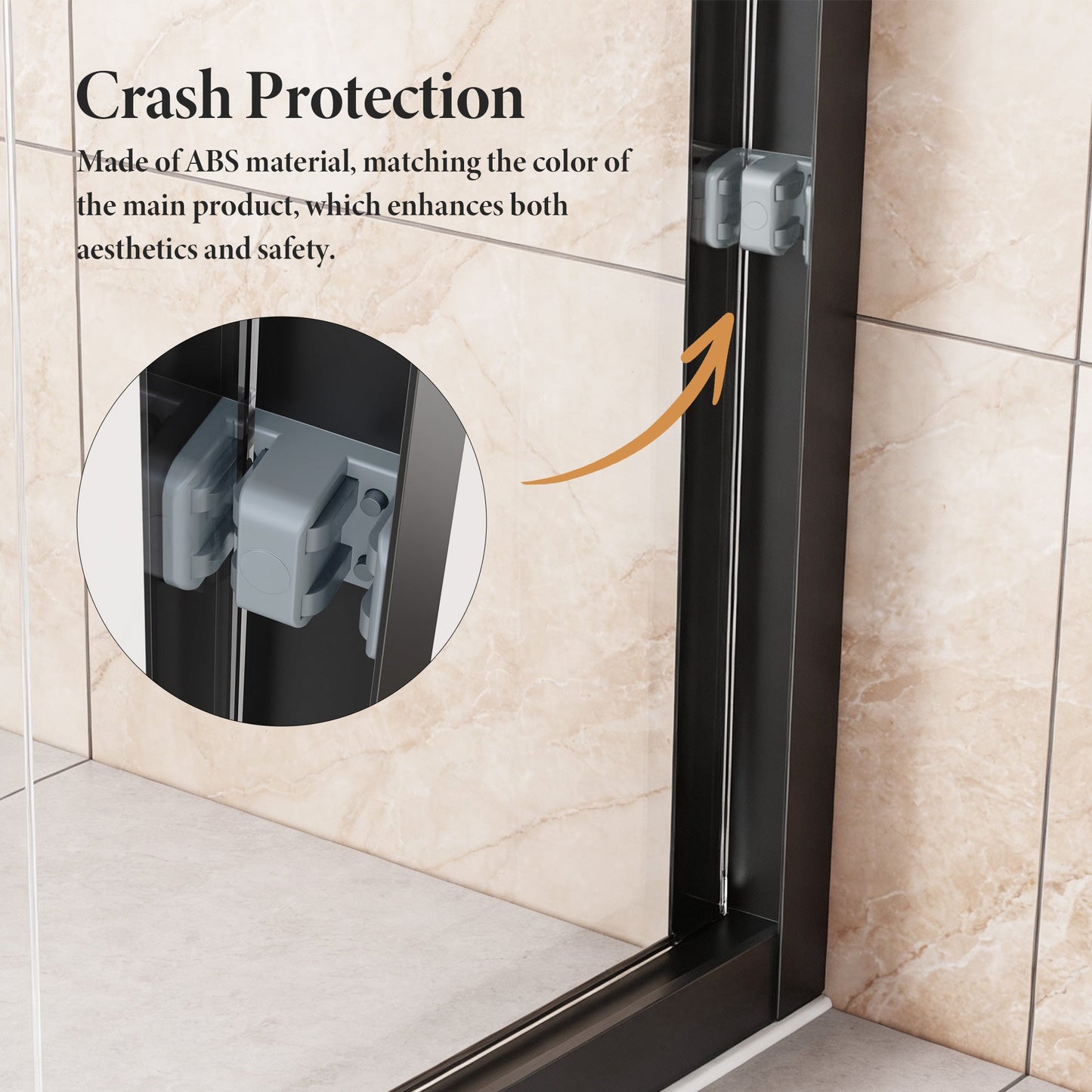 50-54W x 70H Semi-Frameless Double Sliding Shower Door
