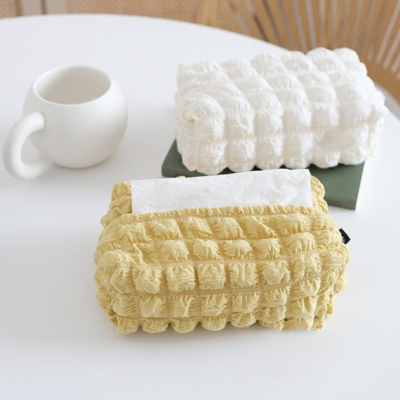 French Solid Color Fabric Tissue Box Storage Bag