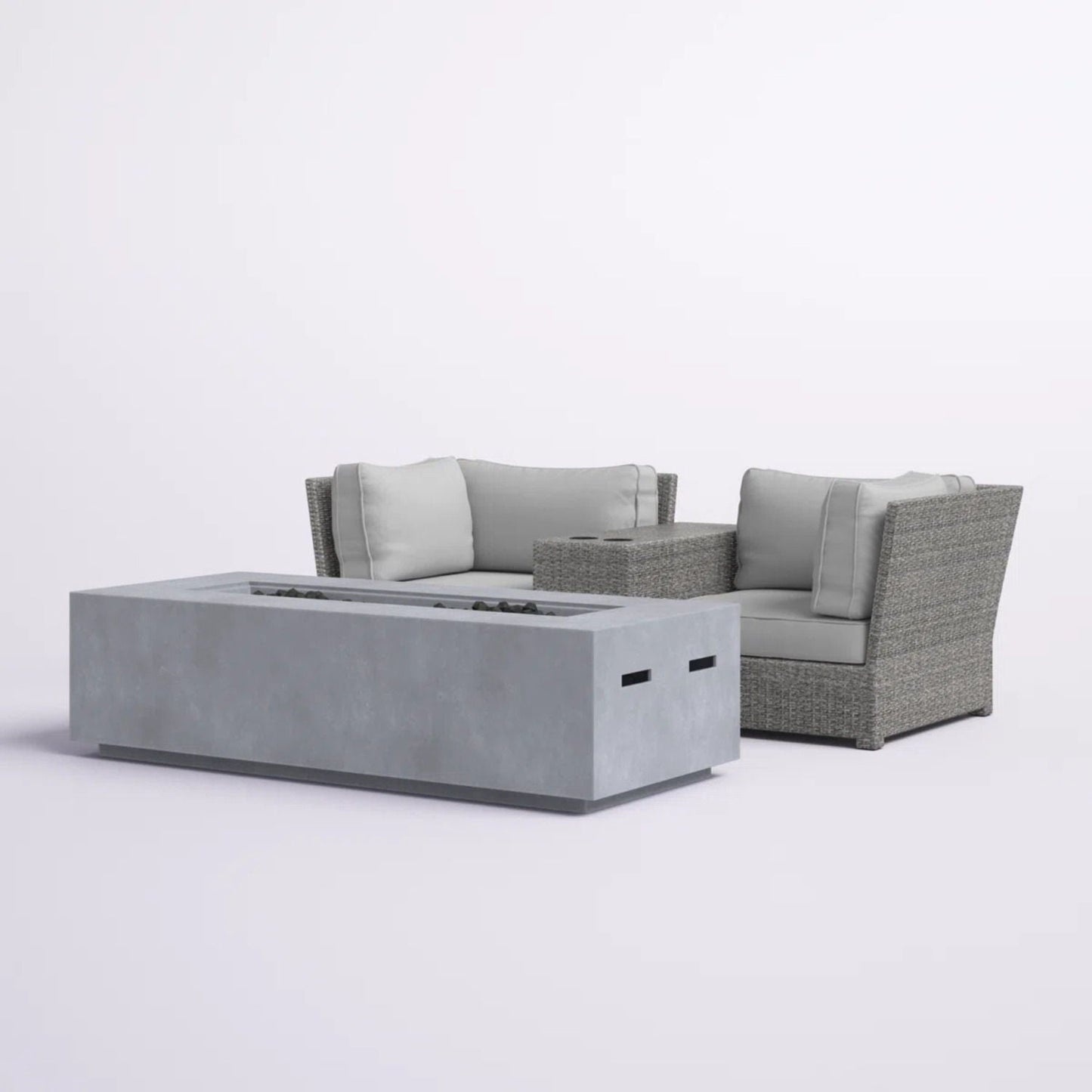 Outdoor Elegance Conversation Set With Fire Pit