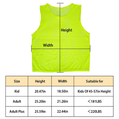 5Pcs Mesh Scrimmage Vests Soccer Basketball Team Training Pinnies Jerseys Shirt Adult Size