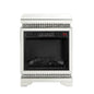 Lotus - Fireplace - Mirrored & Faux Ice Cube Crystals