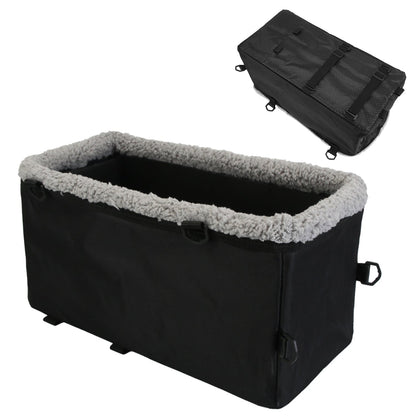Small Dog Car Seat with Harness Center Console Pet Booster Seat Travel Car Seat with Side Pocket Cotton Velvet Cushion for Dogs Cats Up to 9LBS