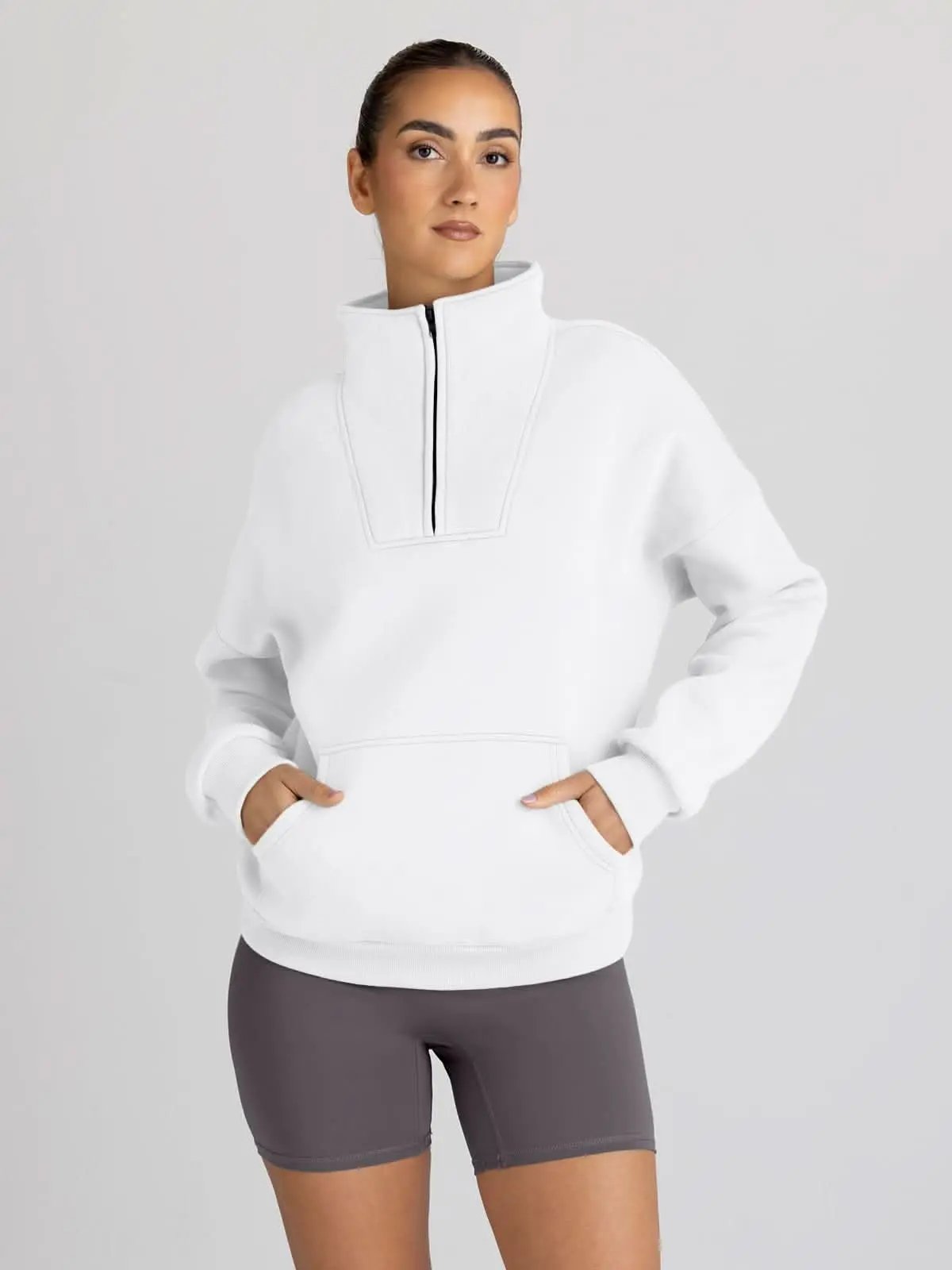 Oversized Half Zip Sweatshirt Cozy by Love Salve