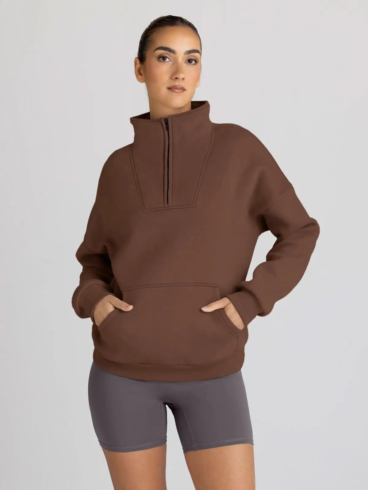 Oversized Half Zip Sweatshirt Cozy by Love Salve