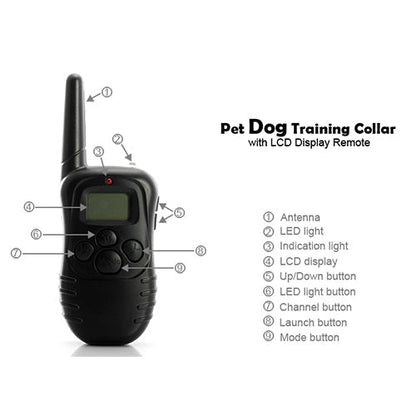 Remote Dog Training Collar – Adjustable Shock, Vibration & Beep