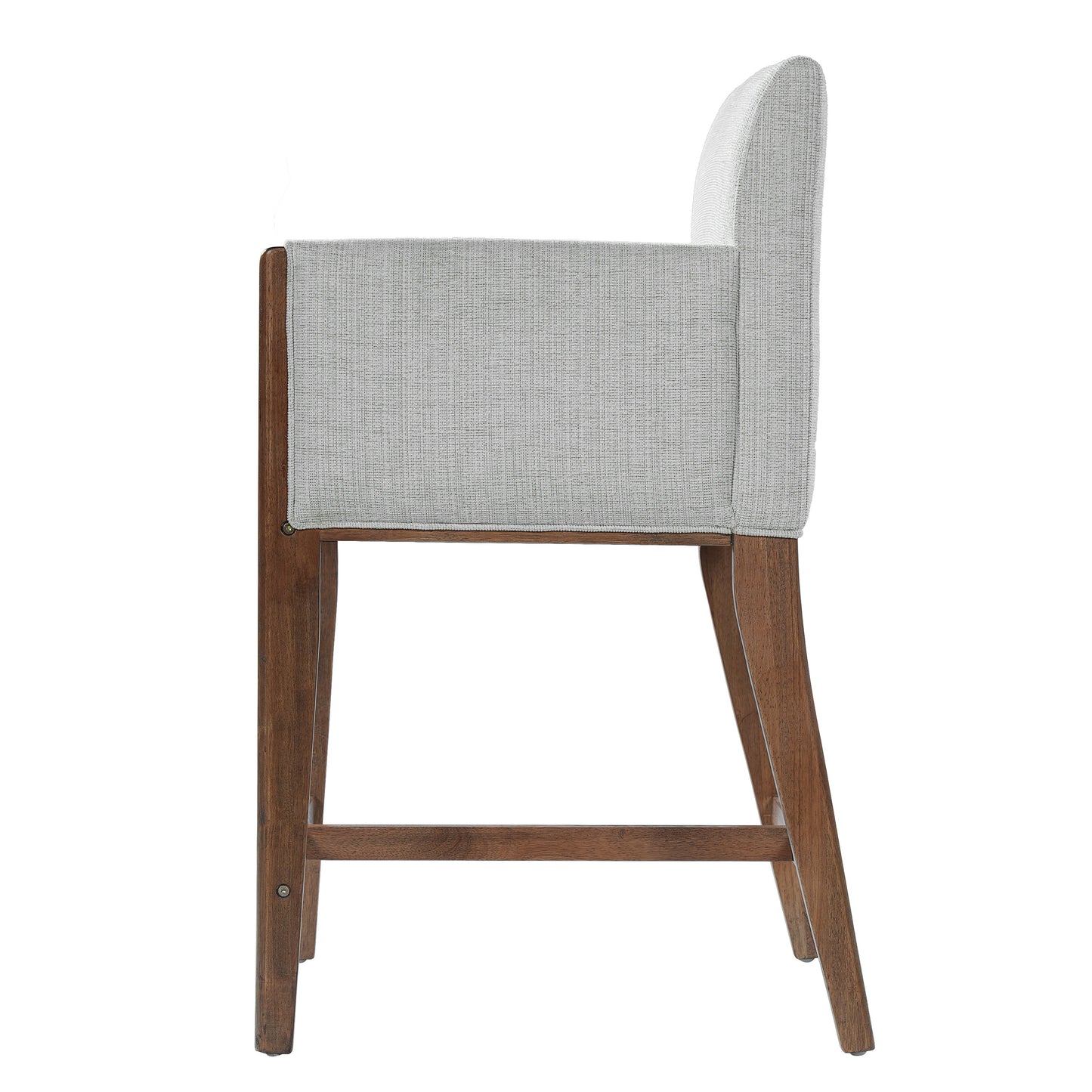 24'' Seat Height Upholstered Counter Stools with Arms for Kitchen Island/Dining Room, Set of 2