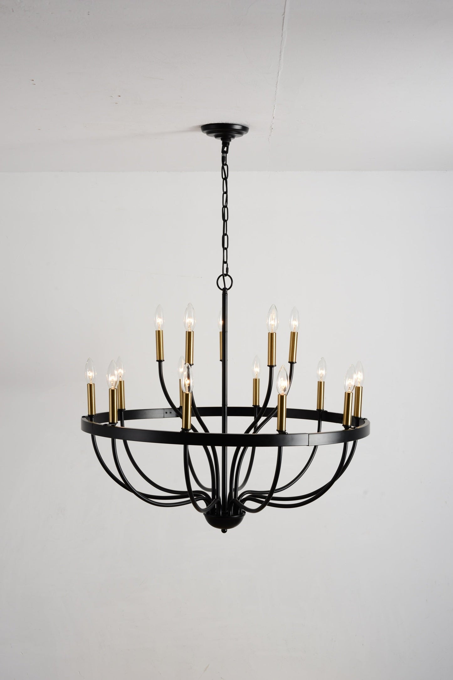 18-Light Industrial Iron Candle Chandelier