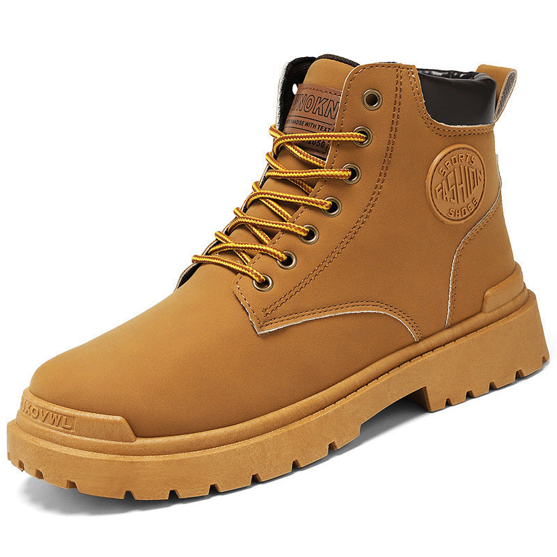 Mens Versatile High-top Thick-soled Work Boots