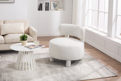 Teddy Fabric Armless Accent Chair