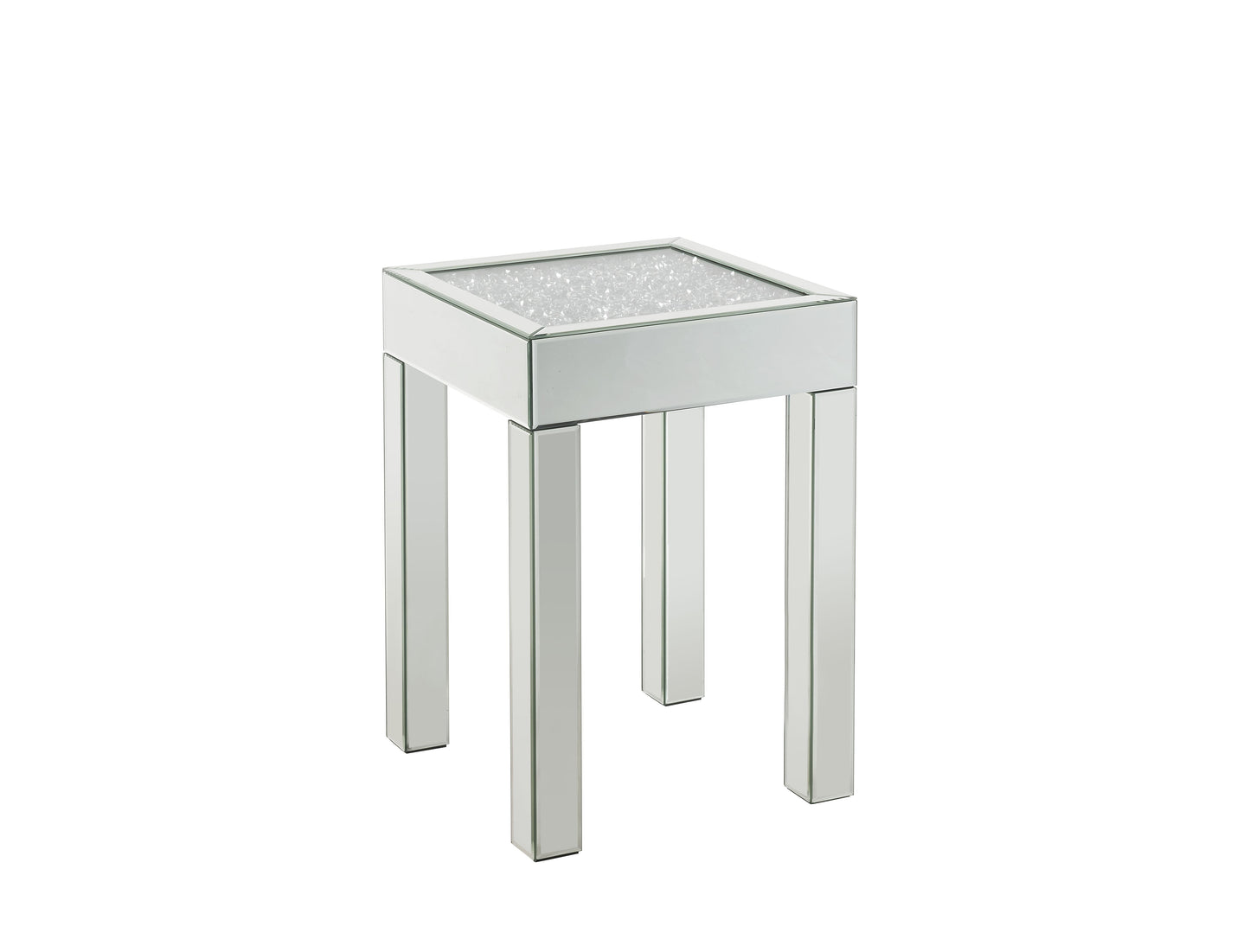 Noralie Mirrored & Faux Diamonds End Table
