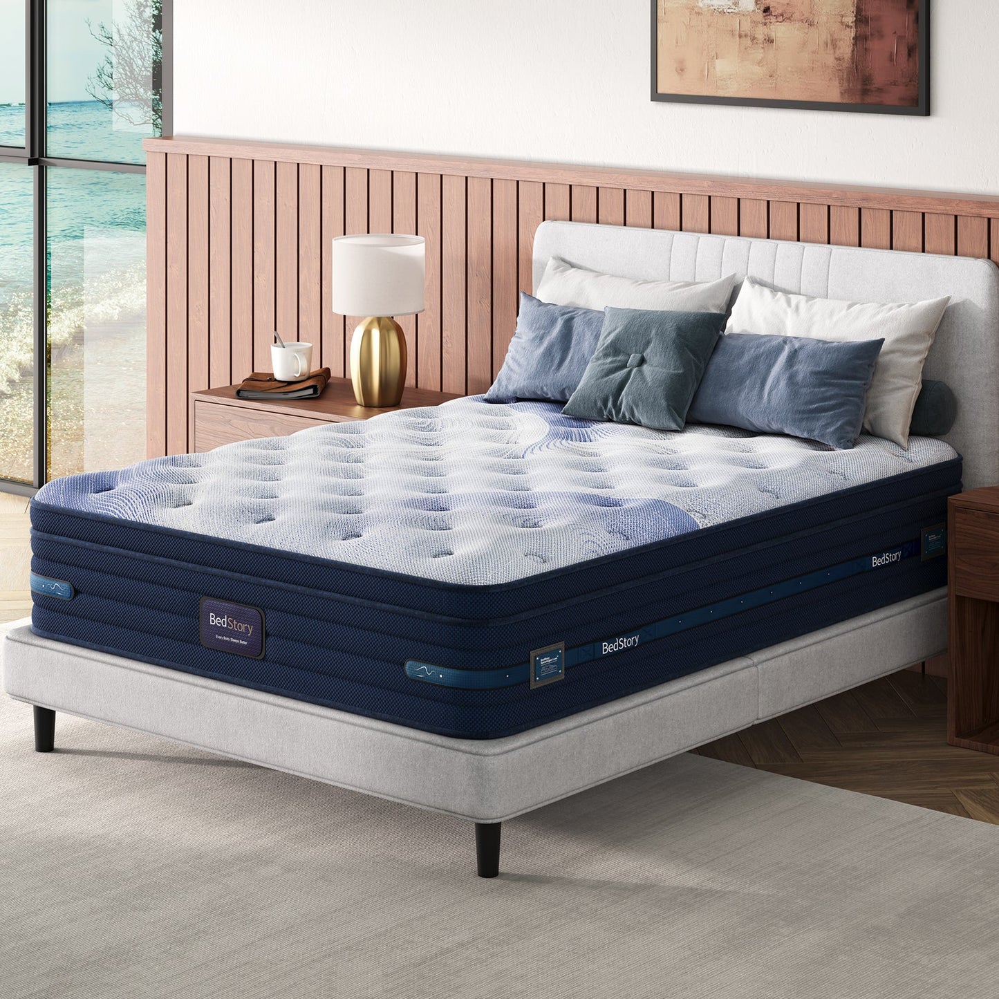 Bedstory Spine Align 12" Full Firm Pressure Relieving Cooling Hybrid Mattress