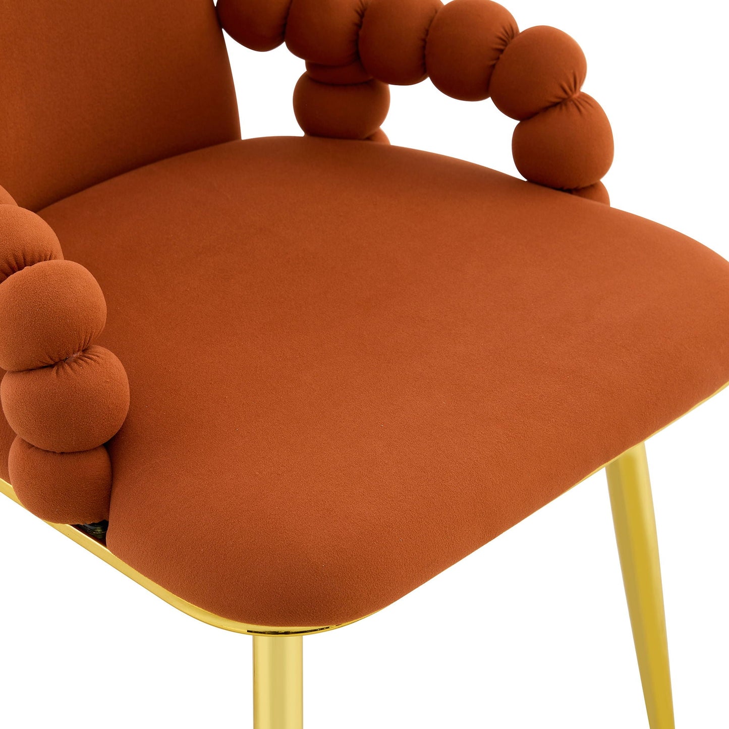Puffy Bubble, Ball Chain Chair With Armrests For Dining Room (Set of 2)