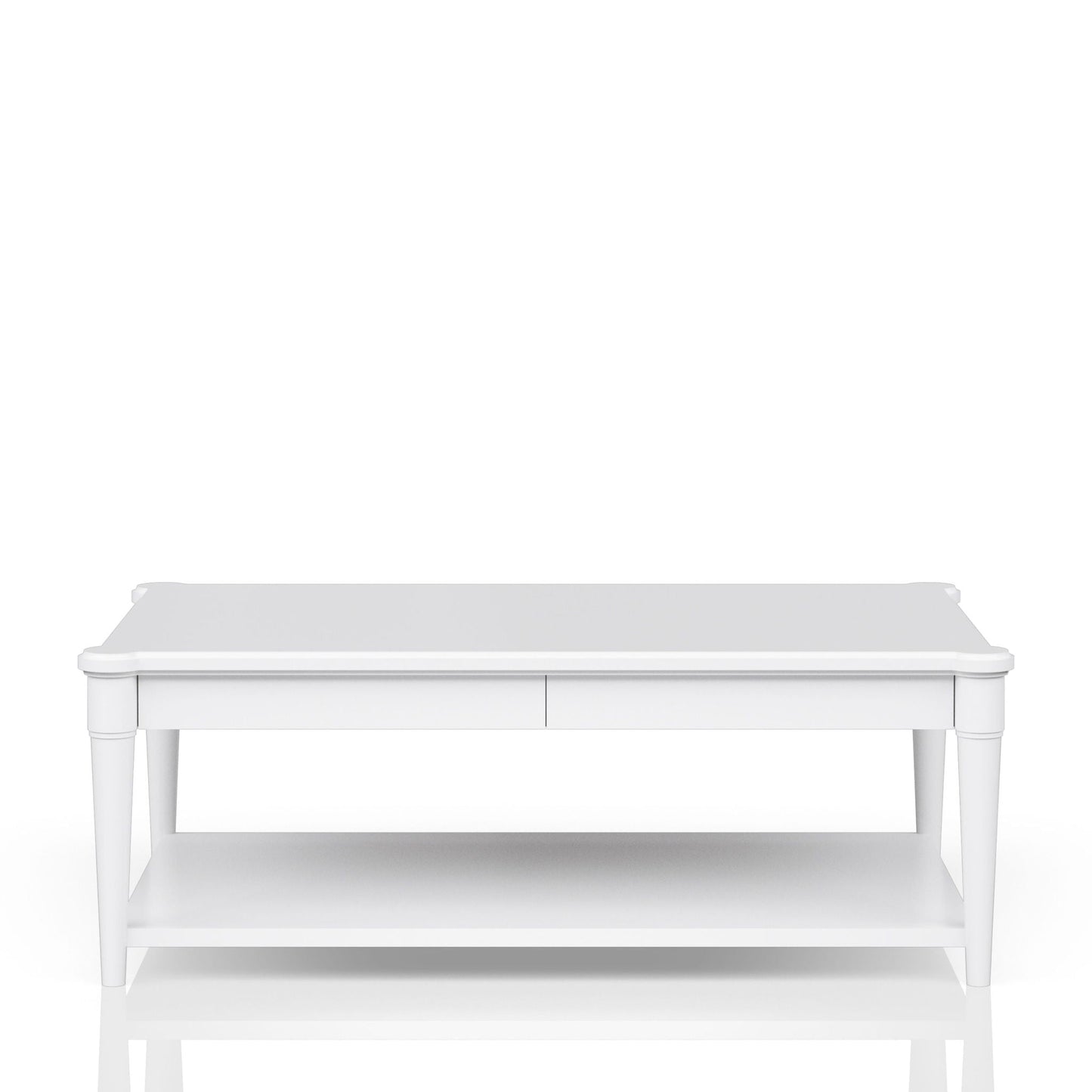 Cocktail Table With Two Storage Drawers And Casters