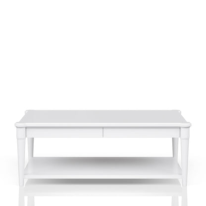 Cocktail Table With Two Storage Drawers And Casters