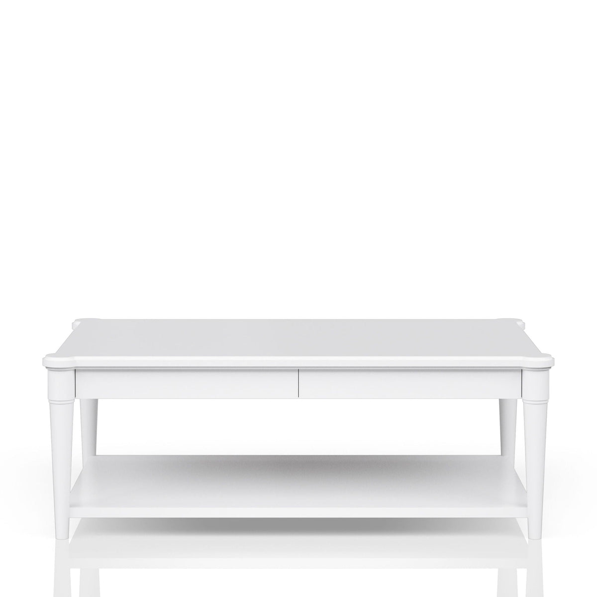 Cocktail Table With Two Storage Drawers And Casters