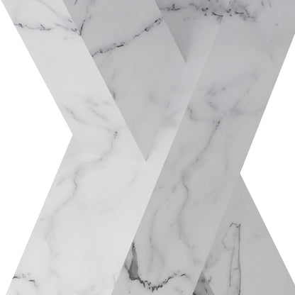 Modern Rectangle Dining Table With Stretchable TopAnd X Shape Legs