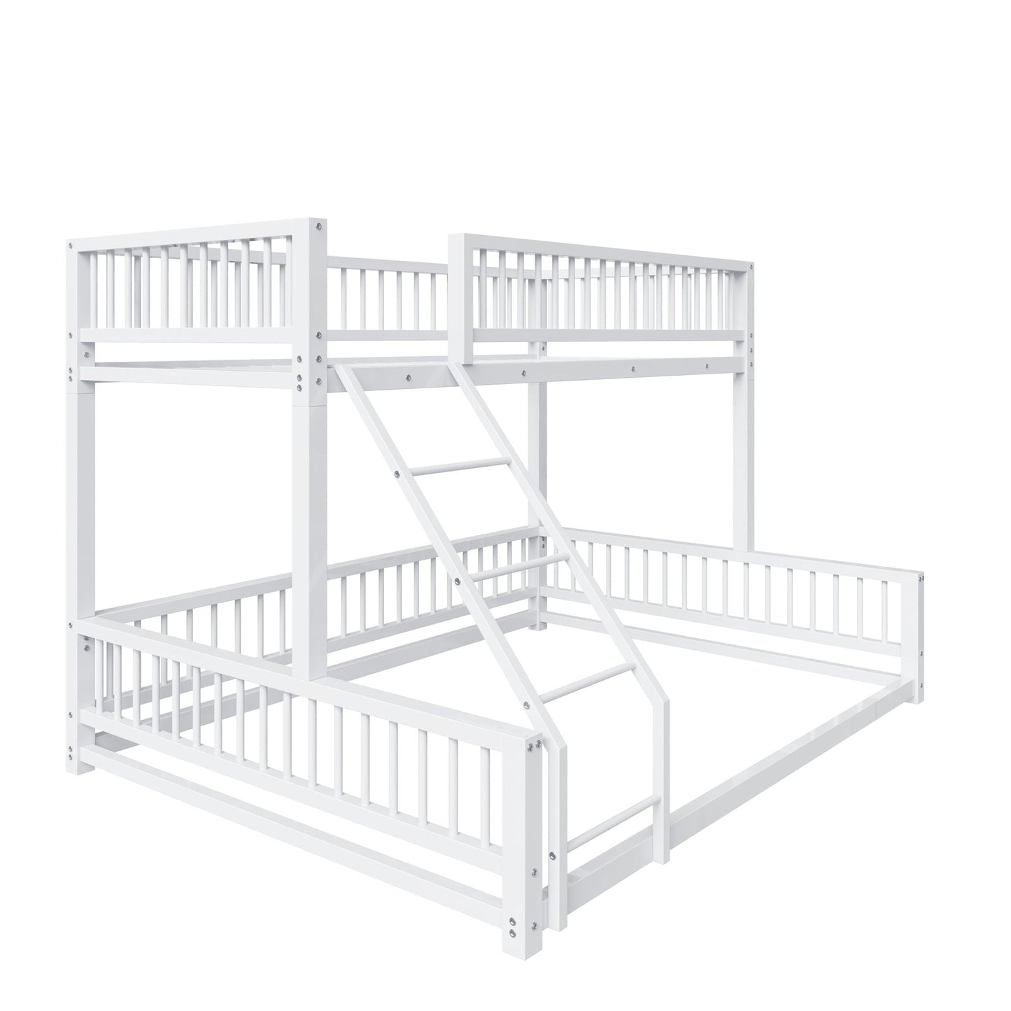 Bunk Bed With Ladder And Safety Guardrails