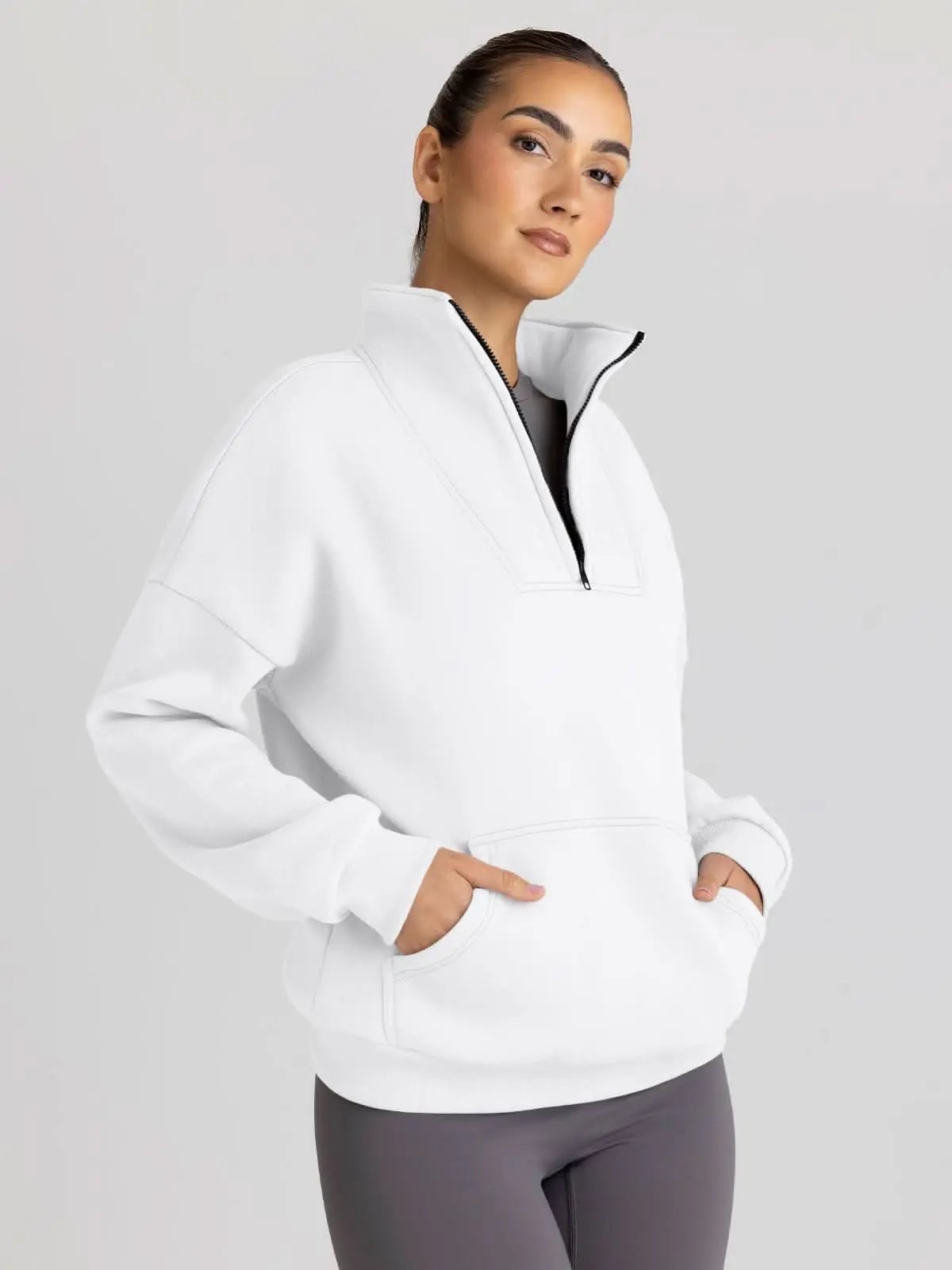 Oversized Half Zip Sweatshirt Cozy by Love Salve
