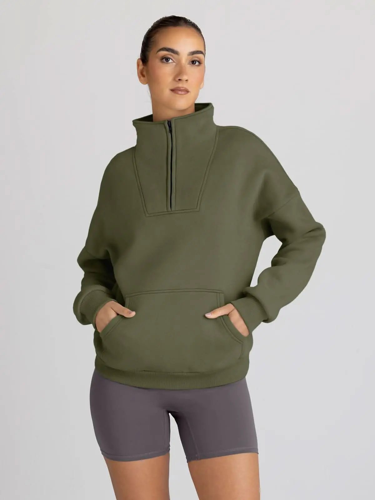 Oversized Half Zip Sweatshirt Cozy by Love Salve
