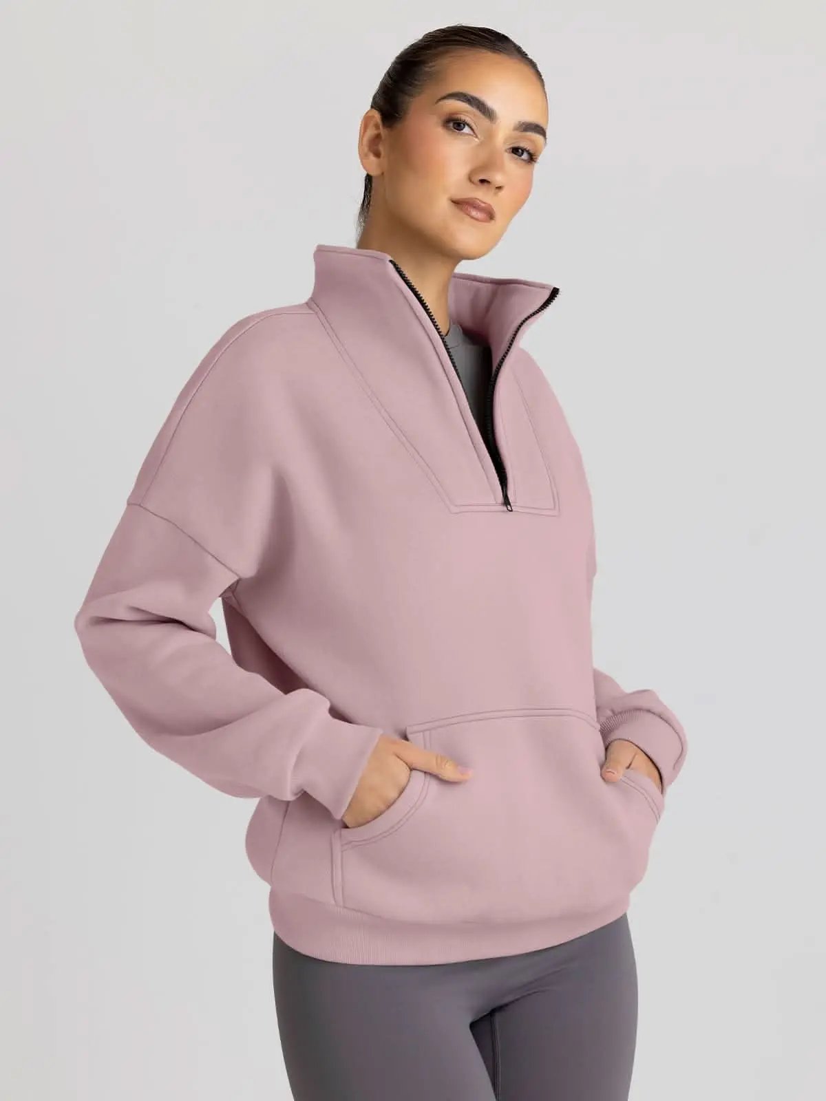 Oversized Half Zip Sweatshirt Cozy by Love Salve