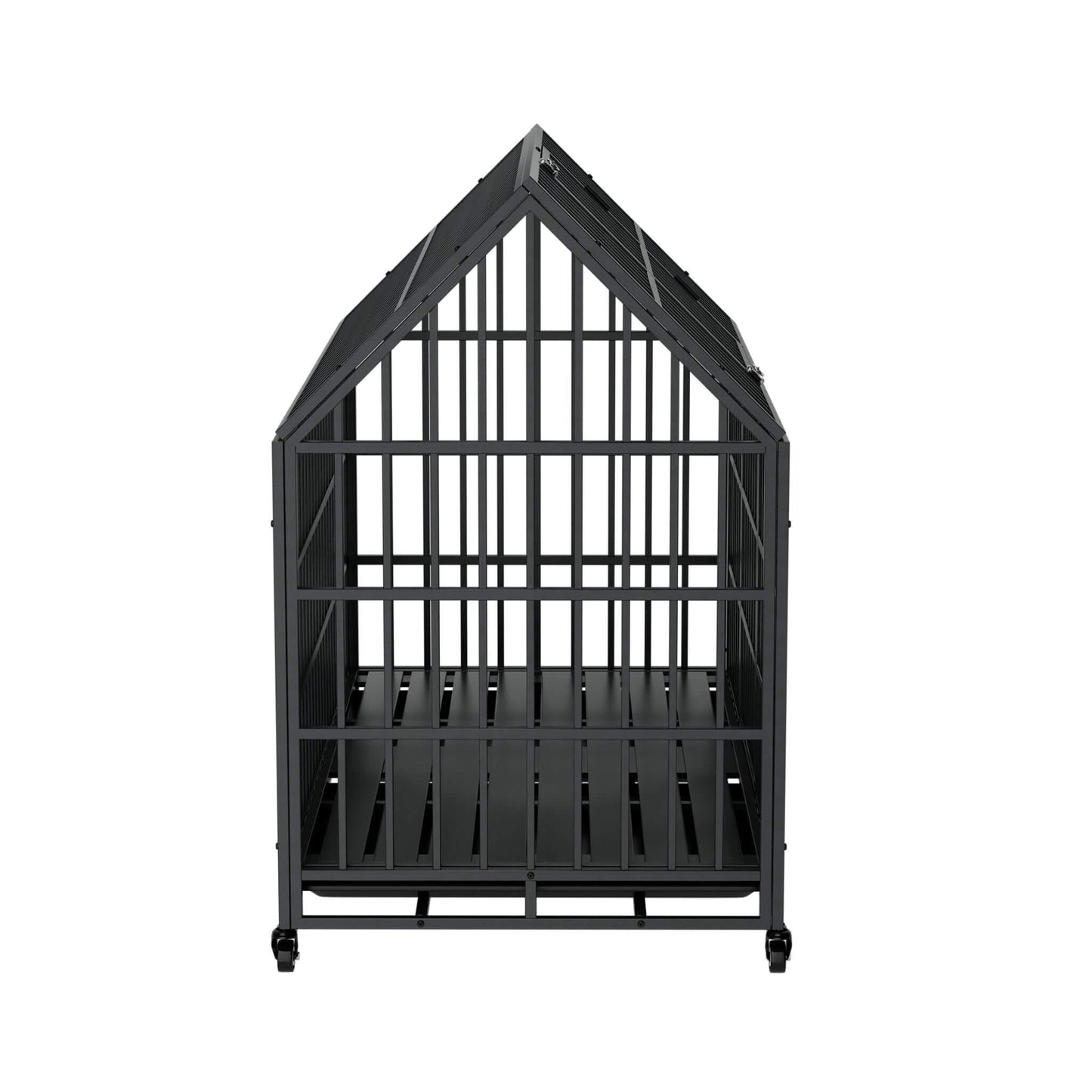 52-Inch Heavy-Duty Dog Crate With Roof Top Escape Proof Design (SAK90267)