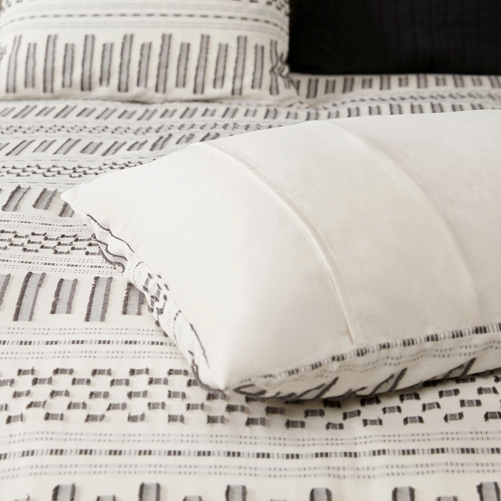 Full/Queen Cotton Jacquard Duvet Cover Mini Set