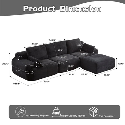 Compressed Sofa Large Sectional Couches for Living Room