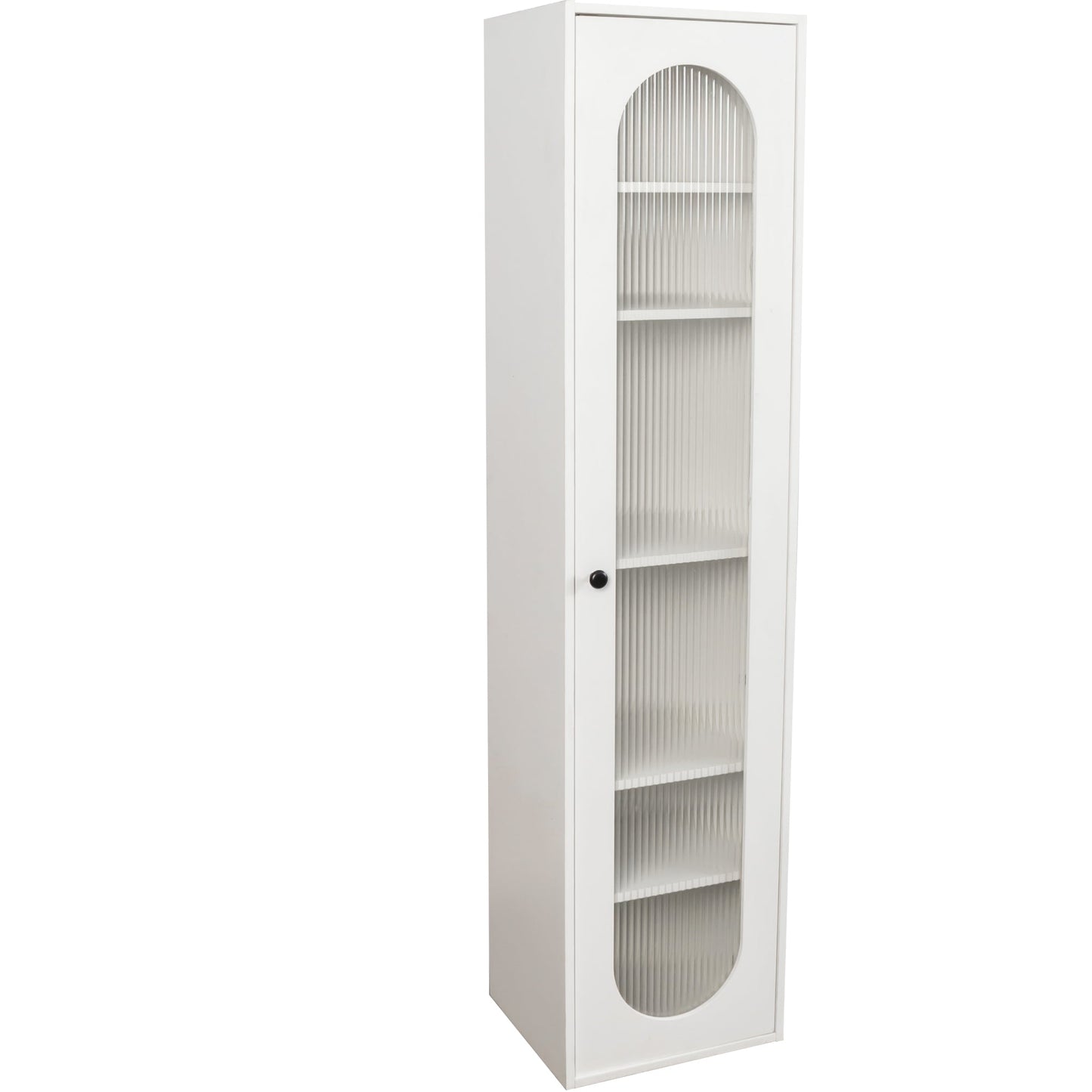 Tall Display Cabinet & Bookshelf with Glass Door