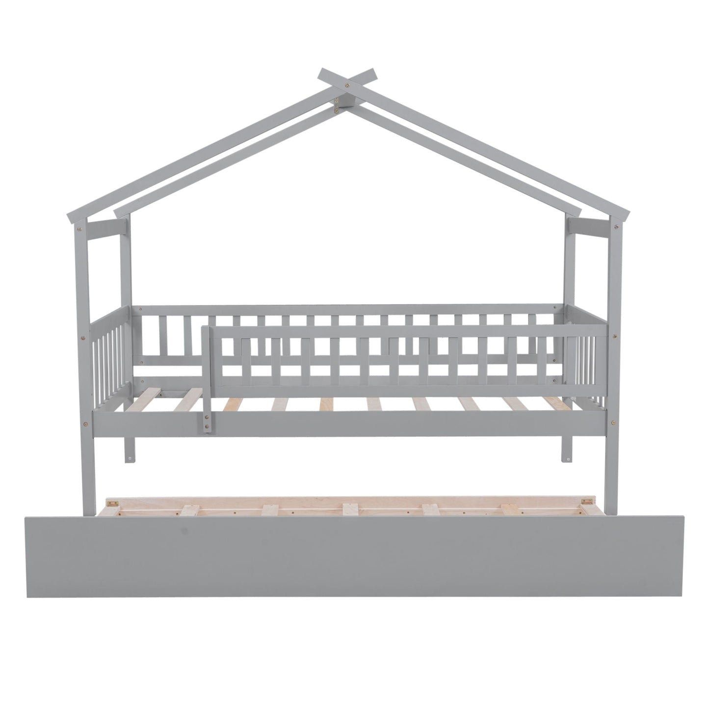 Creativity House Bed With Twin Size Trundle
