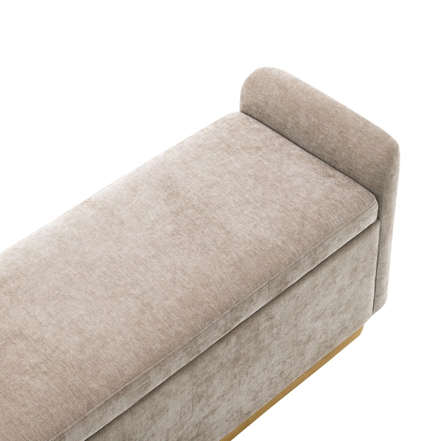 Upholstered Storage Bench With Safety Hinge