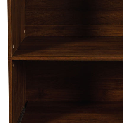Tall Kitchen Pantry Cabinet With 4 Tier Side Shelf, 2 Drawers, Freestanding Food Hutch With Microwave Stand For Dining Room - Walnut