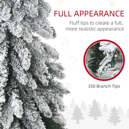 HOMCOM 7ft Tall Prelit Pencil Artificial Christmas Tree