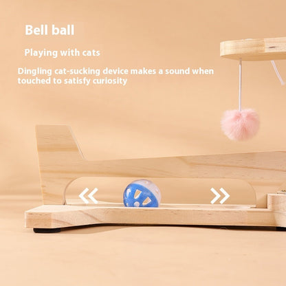 Cat Scratch Board Toy Turntable Cat Teasing Ball Self-Hi Relieving Stuffy-shaped Baby Cat Suit Pet Supplies