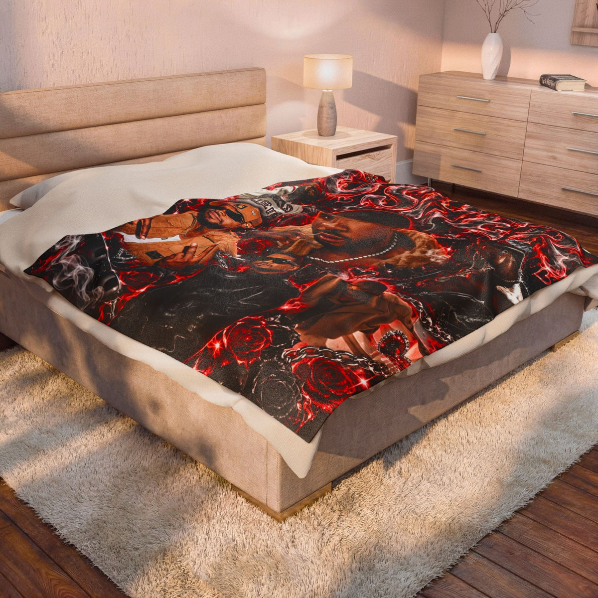 “Usher” Velveteen Plush Blanket