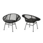Cordella Outdoor Woven Wicker Chairs with Cushions, Set of 2
