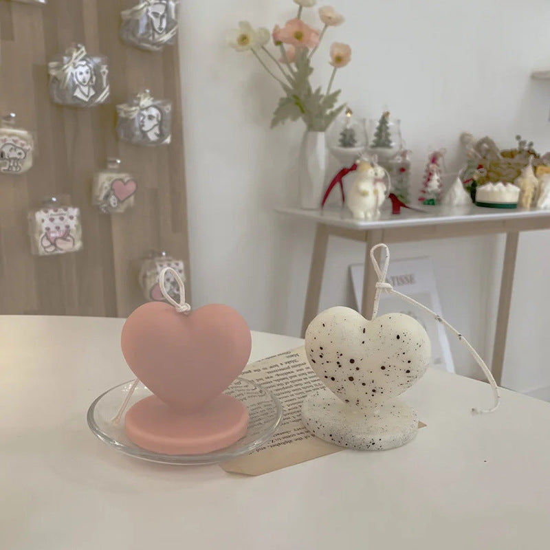 Love Aromatherapy Candle Mold Korea New Heart Shaped Valentine's Day Gifts Epoxy Silicone Mold