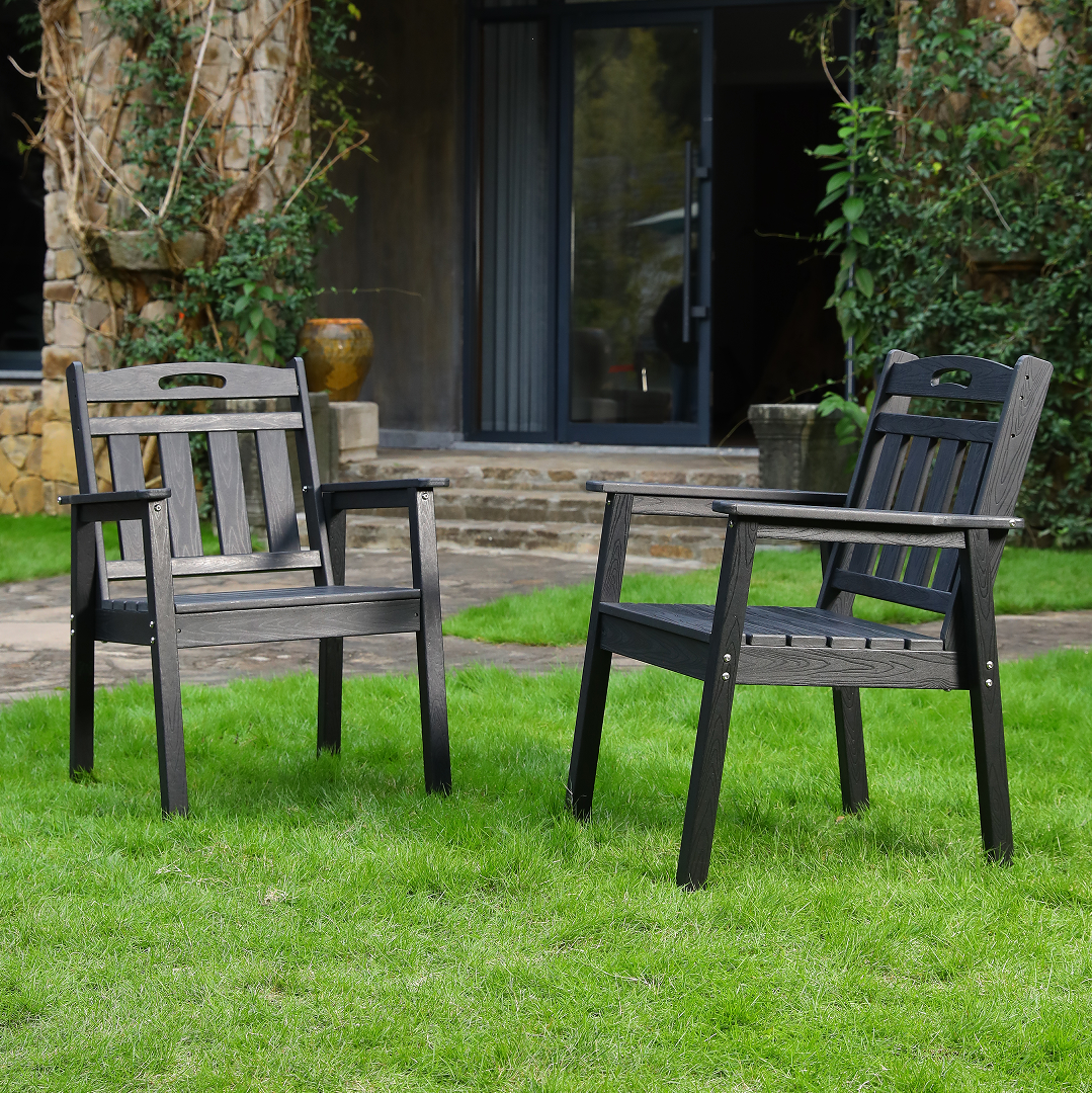 HDPE Outdoor Terrace Dining Chair Set