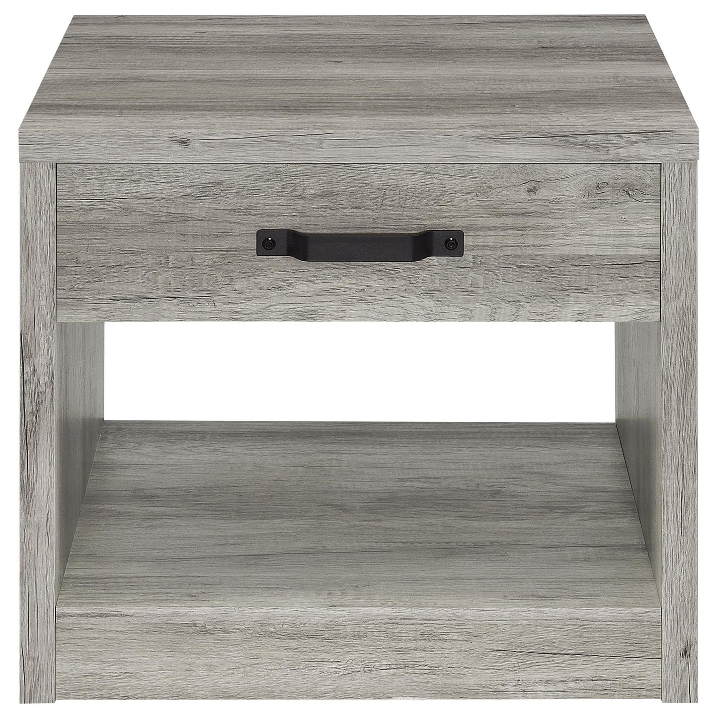Nuberg - 2 Piece And End Table Set With Storage Drawers - Gray
