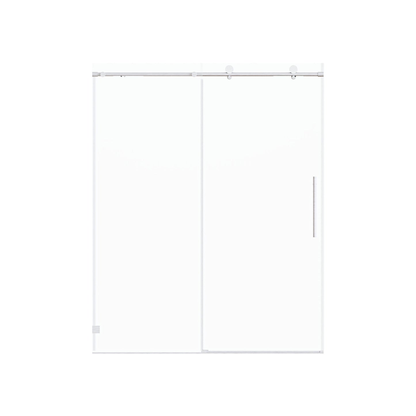 Frameless, Single Sliding Soft Close Shower Doors, 5/16" Sgcc Tempered Glass
